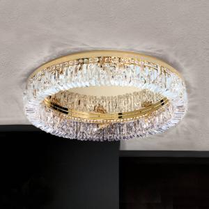 ORION Lámpara de techo Ring con cristales - 75 cm
