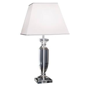 ORION Lámpara de mesa Pokal con cristal cromo/blanco