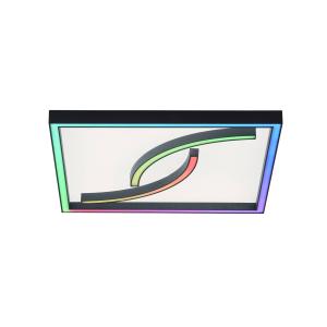 Paul Neuhaus Plafón LED Serpent, atenuable, RGBW, cuadrado