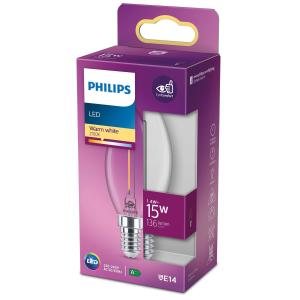 Philips LED Classic vela E14 B35 1,4W claro