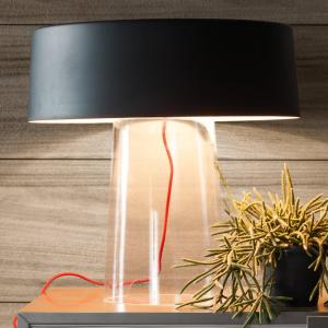 Prandina Glam lámpara de mesa, 36 cm, negro