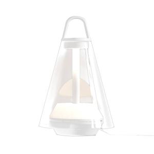 Prandina Shuttle lámpara de mesa, blanco, claro