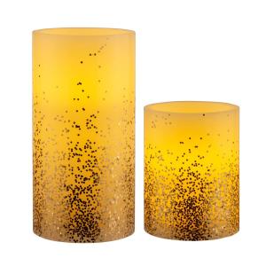 Set de 2 velas LED Pauleen Golden Glitter Candle