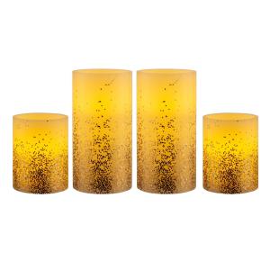 Set de 4 velas LED Pauleen Golden Glitter Candle