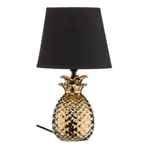 Reality Leuchten Lámpara de mesa de cerámica Pineapple dora…