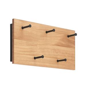 Lindby Loana colgador de madera LED, 5 ganchos