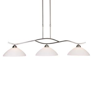 Steinhauer Lámpara colgante Capri 3 luces acero/blanco