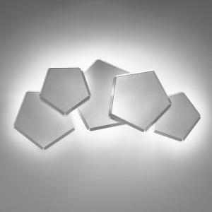 Selène Aplique LED Pleiadi en plata, 5 luces