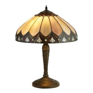 Searchlight Lámpara de mesa Pearl estilo Tiffany, altura 53…