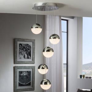 Schuller Valencia Lámpara colgante LED Sphere, 5 luces crom…