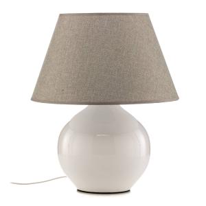 ONLI Lámpara de mesa Sfera, altura 53 cm, blanco/gris