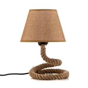 ONLI Lámpara de mesa Mauli de cuerda y tela