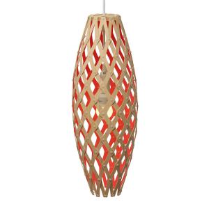 david trubridge Hinaki lámpara colgante 50 cm bambú-rojo
