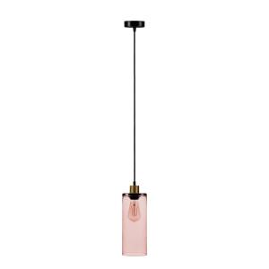 Euluna Colgante Soda cilindro de vidrio rosado Ø 12cm
