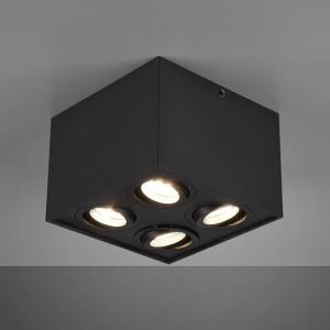 Trio Lighting Lámpara de techo Biscuit, 4 luces, negro