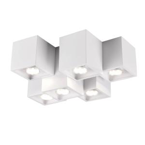 Trio Lighting Lámpara de techo Fernando, 6 luces, blanco ma…