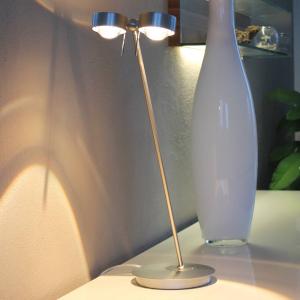 Top Light lámpara de mesa de 2 luces PUK TABLE, cromo mate