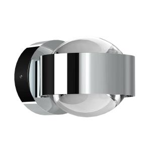 Top Light Puk Mini Wall, G9, lentes transparentes, cromado