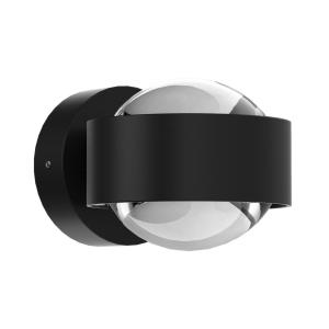Top Light Puk Mini Wall, G9, lentes transparentes, negro ma…