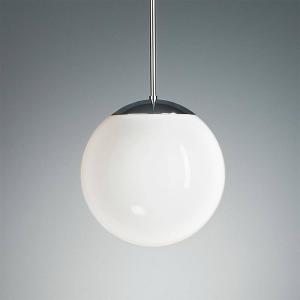 TECNOLUMEN Lámpara colgante con esfera de ópalo 20 cm cromo…