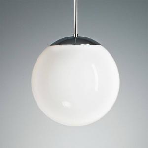 TECNOLUMEN Lámpara colgante con esfera de ópalo 30 cm cromo…