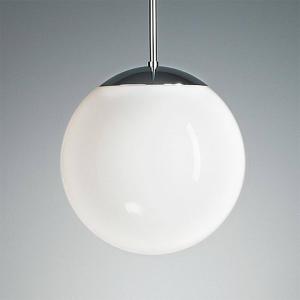 TECNOLUMEN Lámpara colgante con esfera de ópalo 35 cm cromo…