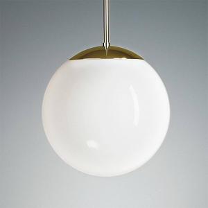 TECNOLUMEN Lámpara colgante con esfera de ópalo 35 cm latón…