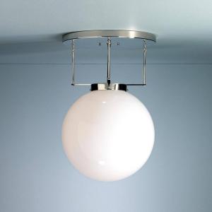 TECNOLUMEN Lámpara techo Brandt, estilo Bauhaus níquel 30 c…