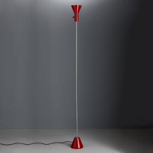 TECNOLUMEN Lámpara de pie LED atenuable Gru en rojo