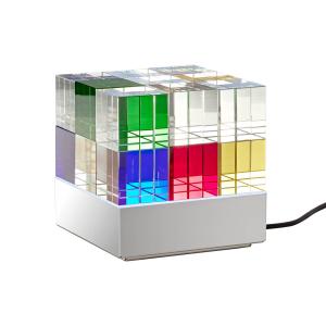 TECNOLUMEN Lámpara de mesa Cubelight Move, colorida