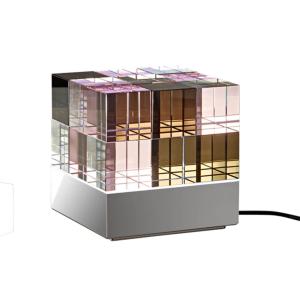 TECNOLUMEN Lámpara de mesa Cubelight Move, rosa/negro