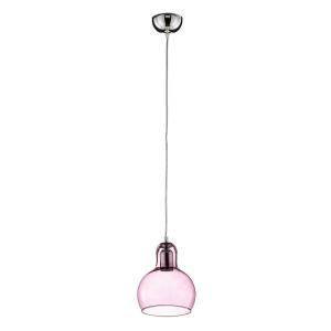 TK Lighting Lámpara colgante Mango, rosa-transparente/plata