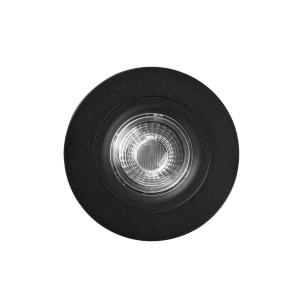 Heitronic Foco empotrado LED DL6809, redondo, negro
