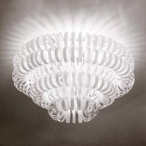 Vistosi Lámpara de techo de vidrio ECOS, blanco
