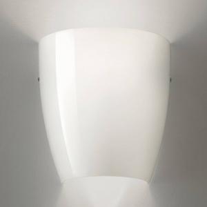 Vistosi Lámpara de pared de vidrio glossy blanco