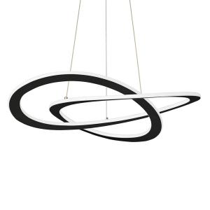 Viokef Lámpara colgante LED Charlie, Ø 62 cm, negro