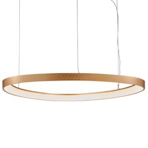 Viokef Lámpara colgante LED Loop, oro, Ø 80 cm