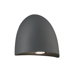 Viokef Aplique LED de exterior Bauta, gris oscuro