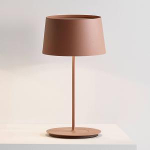 Lámpara de mesa Vibia Warm 4896, Ø 22 cm, marrón