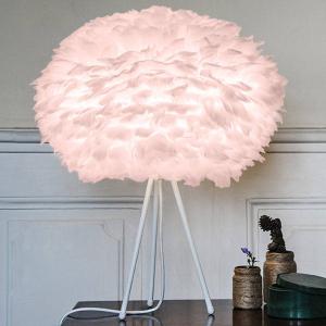 UMAGE Eos medium lámpara mesa rosa trípode blanco