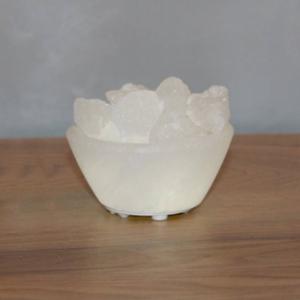 Wagner Life Tazón de cristal de sal blanco LED Petite