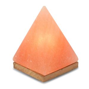 Wagner Life Lámpara de sal pirámide con base, ámbar
