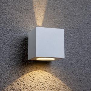Lucande Aplique LED para exteriores Jarno, blanco