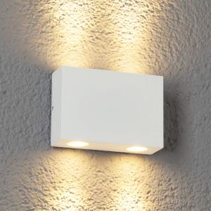 Lucande Aplique LED exteriores Henor blanco 4 puntos luz