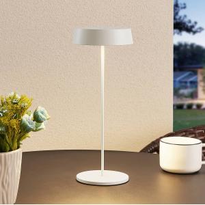 Lámpara de mesa Lucande LED recargable Tibia, blanca, alumi…