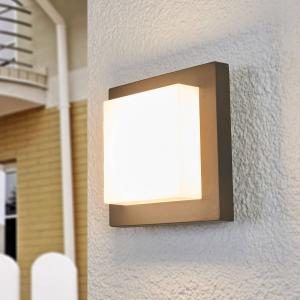 Lucande Discreto aplique LED para exteriores Celeste