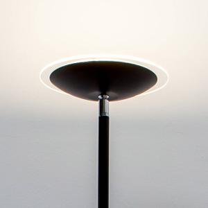 Lindby Lámpara LED de pie negra Malea