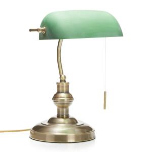 Lindby Lámpara de mesa Milenka con pantalla verde