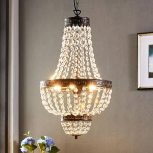 Lindby Fascinante lámpara colgante Jorve con cristal