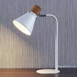 Lindby Lámpara de mesa Silva blanca con corcho 32 cm alto